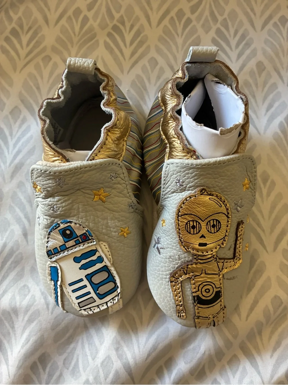 Robeez Star Wars Grey and Gold R2-D2 & C-3PO Baby Shoes